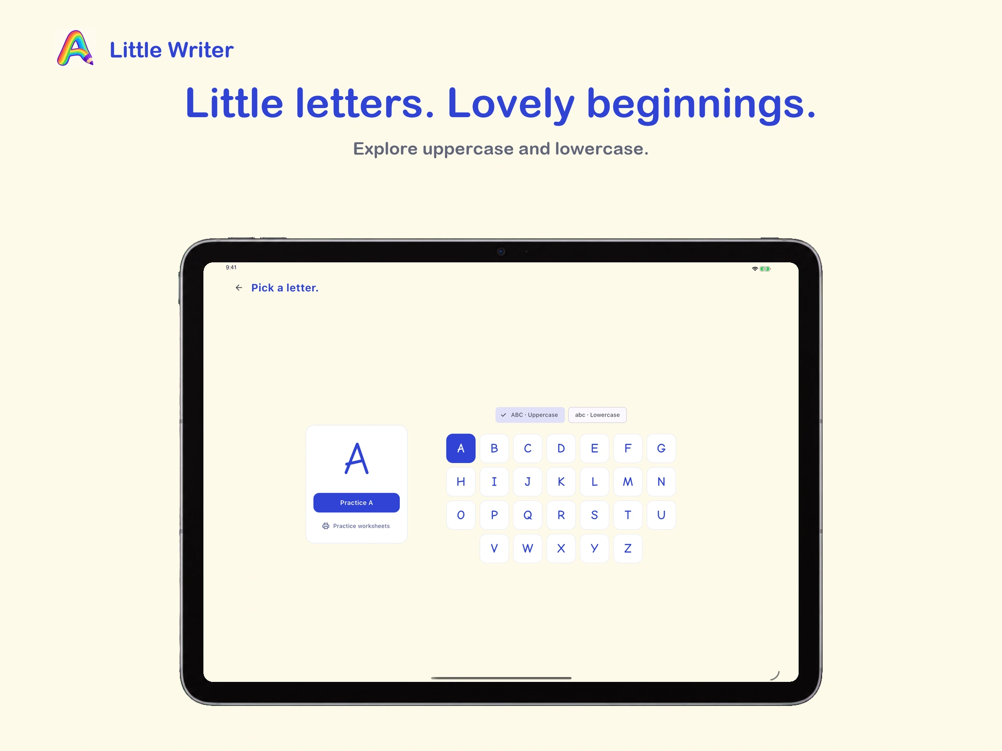 Little Writer: Name Tracing · iPad · English letters