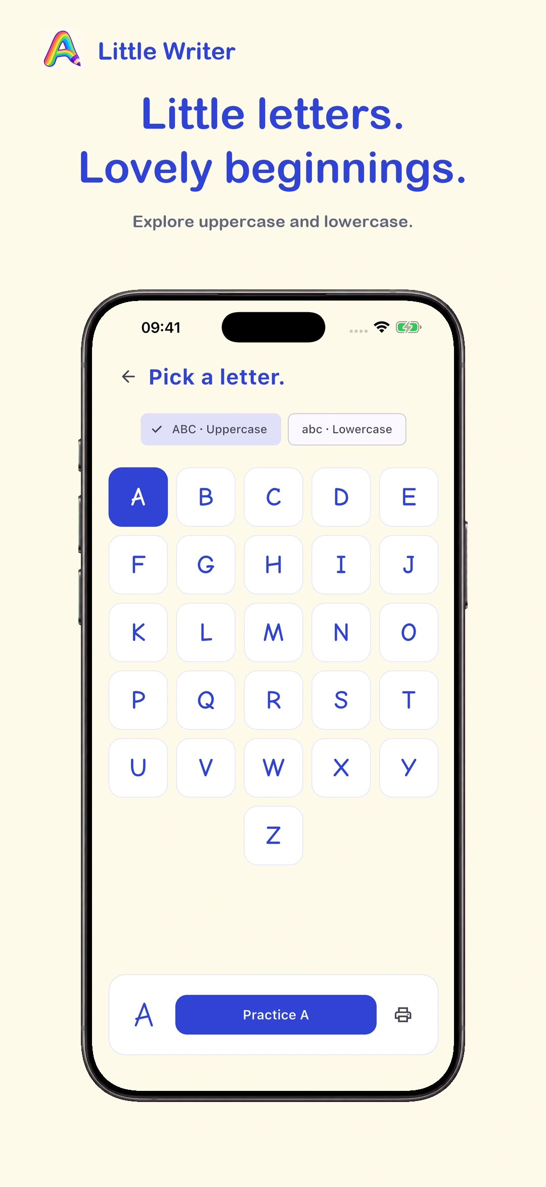 Little Writer: Name Tracing · iPhone · English letters