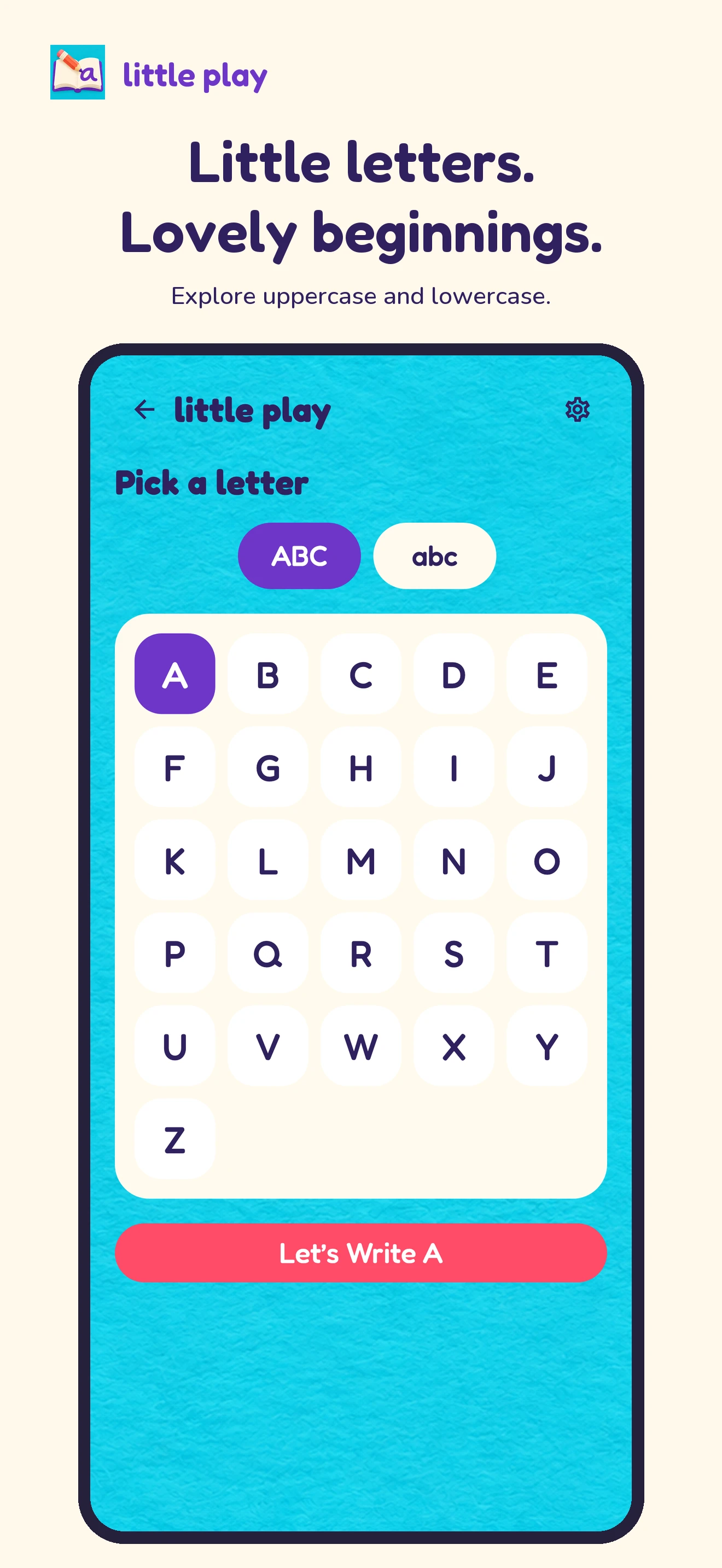 Little Play: Name Tracing · iPhone · English letters