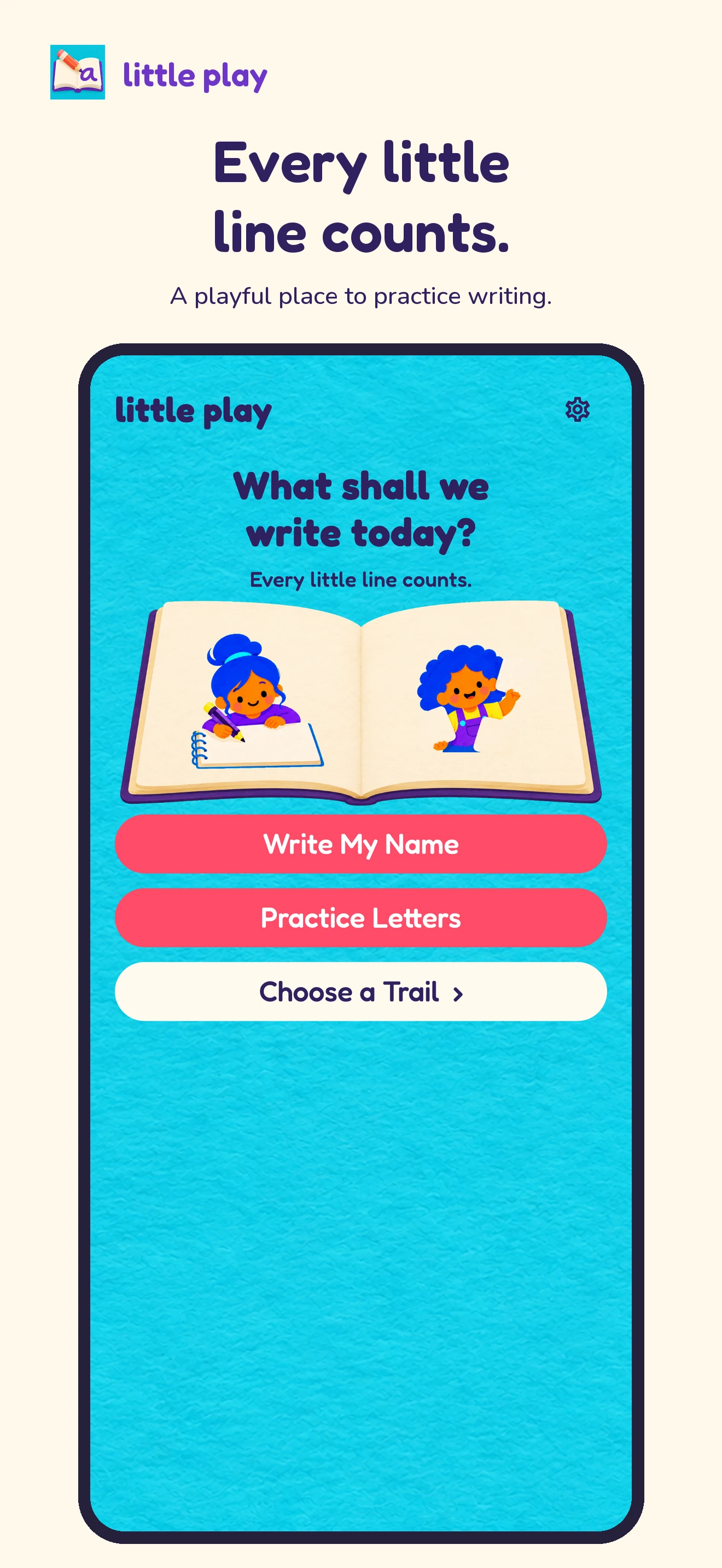 Little Play: Name Tracing · iPhone · Start writing